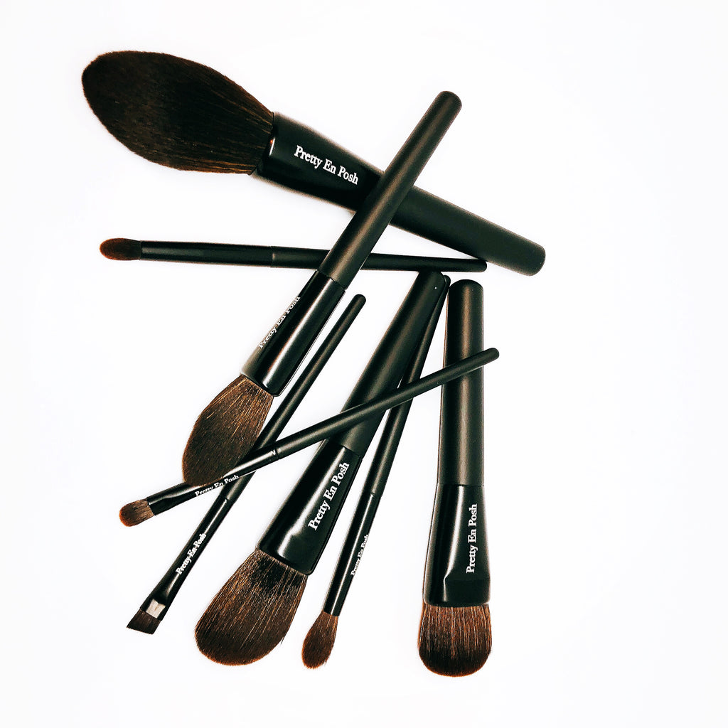 Black Velvet Makeup Brush Set, Pretty En Posh