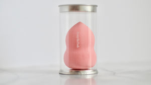 Pink makeup blender.
