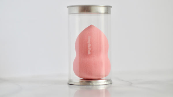 Pink makeup blender.