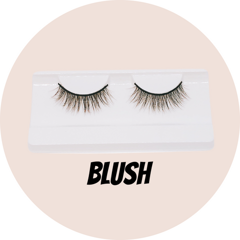 Mink eyelashes in Blush style