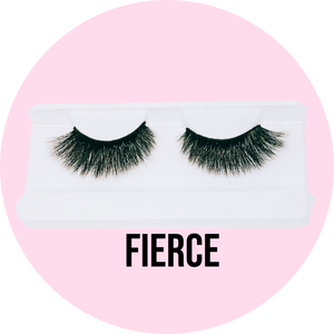 Mink eyelashes in Fierce style