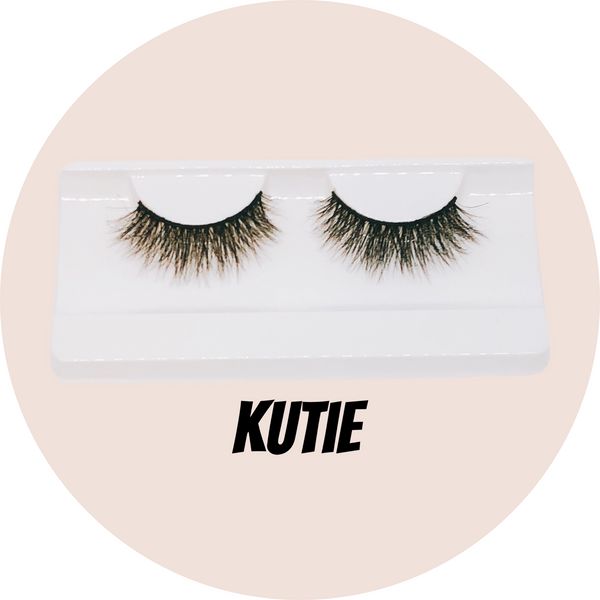 Mink eyelashes in Kutie style