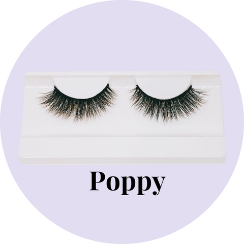 Mink eyelashes in Poppy style