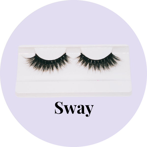 Mink eyelashes in Sway style